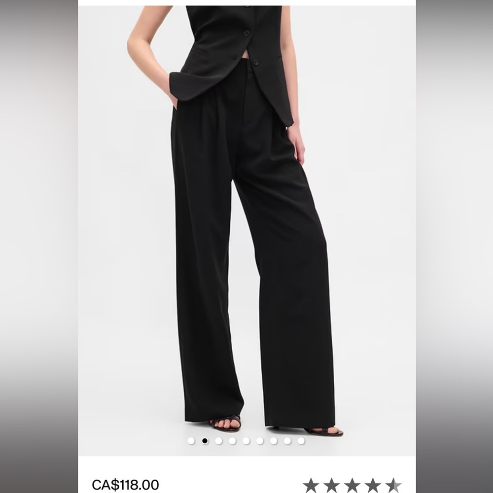 GAP 365 High Rise Pleated Trouser